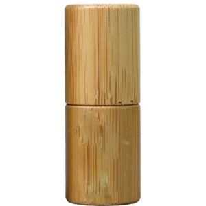 Bamboe Hout Fles Parfum Lege Olie Fles Roestvrij Roll Op Bal Parfum Aromatherapie Fles Olie Roller Fles
