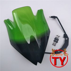 Motorcycle Smoke Voorruit Voorruit Voor Kawasaki Z750 Z750R Z 750 R 2007 Black Wind Deflector Clear Groen Oranje