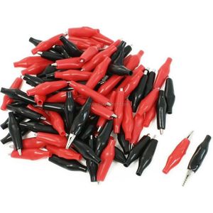 100 Pcs 36mm Alligator Leidt Crocodile Test Clip voor Elektrische Jumper Wire Kabel