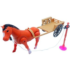 Kinderen Speelgoed Elektrische Slalom Paard Getekende Tram My Little Dier Roterende Pull Slijpen Paard Kraam Speelgoed