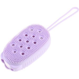 Creatieve Dubbelzijdig Douche Borstel Massage Borstel Siliconen Badkamer Backrubbing Cleaning Tools Body Scrubber