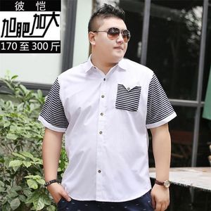 9XL 8XL 7X 6XL 5XL Mannen Shirt Oxford Shirt Blouse Mannen Camisa Masculina Korte Mouwen Shirt -Kleding casual Shirts