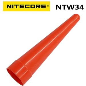 Nitecore NTW34 Led Zaklamp Diffuser Verkeer Wand Rode Tip Cone Voor MT26 MT25 EC25 Lanterna Met Hoofd Van 34 Mm