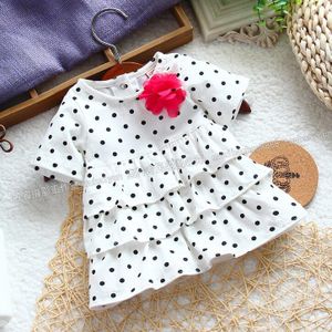 Baby Meisje Polka Dot T-shirt, Vrouwelijke Kinderen Top Cake Korte Mouwen T-shirt Voor Zomer Baby Tops