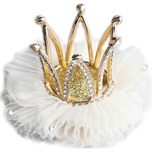 Kinderen Kidds Meisje Prinses Strass Crystal Lace Crown Haarspeld Clip Stijl Decoratie Accessoire