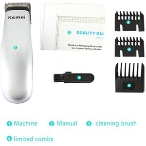 Keimei Mini Draadloze Tondeuse Professionele Diy 0Mm Kaalhoofdige Baard Scheermes Tondeuse Batterij Haar Snijmachine