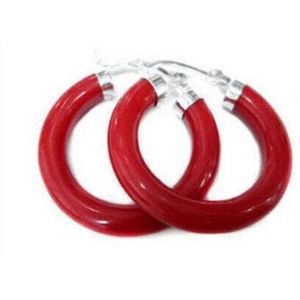 Verkoop Nieuw Kwam Ongebruikelijke Red Coral Earring&gt; Mooie Fijne Adel Dame Vrouwen Oorbellen