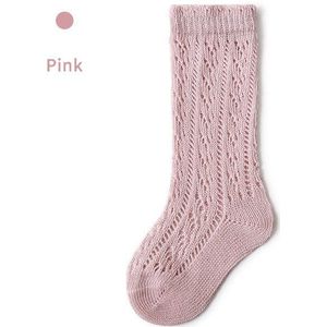 Effen Kleur Babysokjes Voor Jongens Meisjes Knie Hoge Sokken Zachte Katoenen Ademende Hollow Zuigeling Zomer Mesh Sokken Voor Peuter kids