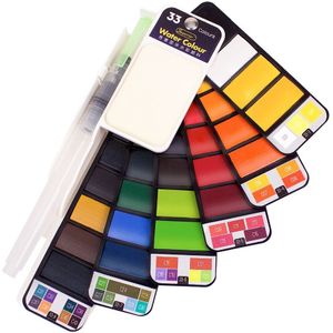 18/24/33/42 kleuren Aquarel Pigmenten Set Met Navulbare Inkt Borstel Pen Kunst Levert voor pigment Volwassen Kleurboek