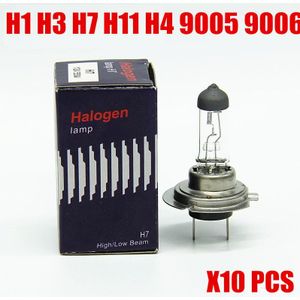 10 Pcs 55 W Auto Halogeen Mistlampen H11 H7 9005 9006 Lamp HB3 HB4 H3 H1 H4 12 V 4300 K Lamp