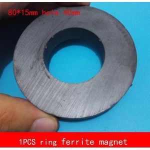 Speaker magneten Dia 80*15mm gat 40mm werk temperatuur-40 tot + 220 Celsius permanente ring ferrietmagneet