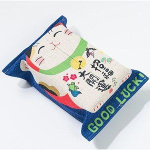 Cartoon Lucky Cat Tissue Box Cover Auto Servet Papier Container Papieren Handdoek Case Servettenhouder Home Decor Keuken Accessoires