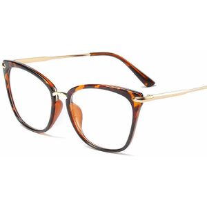 Marc Dames Cat Eye Bril Luipaardprint Frames Vrouwen Optische Brillen Clear Red Eyewear Trend 95138