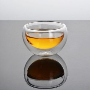 1/2 Stuks 50Ml Glas Dubbelwandige Warmte Geïsoleerde Tumbler Espresso Tea Cup Mok Bier Steins Ronde cafe Keramische Creatieven