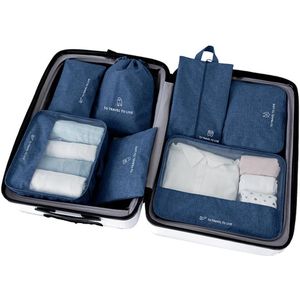 Reizen Opbergtas Verpakking Cubes Organizer 7 stuks/set Reizen Draagbare Waterdichte Zakken Reizen Bagage Kleding Koffer