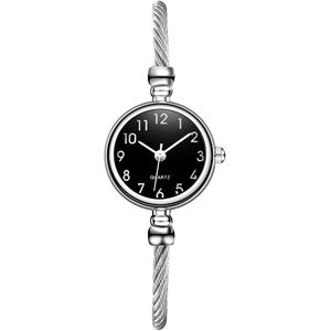 Vansvar luxe zilveren vrouwen horloges Casual Quartz Roestvrij Stalen Band Armband Horloge Analoog Polshorloge A40