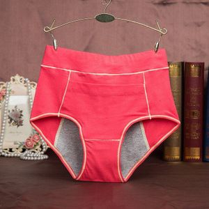 Vrouwelijke Menstruele Fysiologische Onderbroek Dame Hoge Taille Katoen Kruis Broek Lekkende Proof Sanitair Ondergoed Slips 5 stks/partij