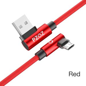 Pzoz Snelle Opladen Micro Usb Kabel 90 Graden Micro Usb Charger Microusb Cord Gegevens Voor Xiaomi Redmi Huawei Tablet Kabel micro Usb