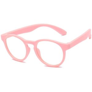Kids Ronde Anti Blauw Licht Bril Kinderen Flexibele Leuke Computer Brillen Jongens Meisjes Ultralight Roze Blauw Bril Frame