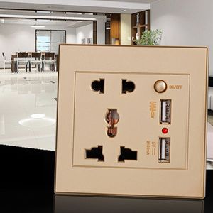 Stopcontact Thuis Fittings Bakje Charger Power Adapter Port Outlet Panel Anti Impact Installeren Dual USB