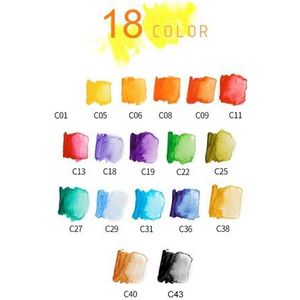 18/24/33/42 kleuren Aquarel Pigmenten Set Met Navulbare Inkt Borstel Pen Kunst Levert voor pigment Volwassen Kleurboek