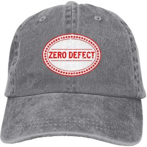 Rode Zero Defect Woord Ovale Rubberen Afdichting Stempel Gewassen Katoen Pure Kleur Licht Boord Mannen Baseball Cap Stiksels Vader hoed