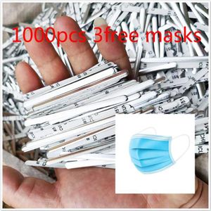 1000/500Pcs Neus Brug Strip Masker Diy Maken Accessoires Ambachten Aluminium Strip Platte Aluminiumdraad Aluminium Neusbrug strip