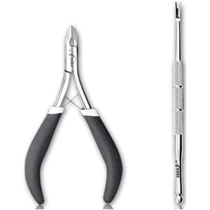 Cuticle Pusher Nipper Set Rvs Nail Dode Huid Remover Schaar Cutter Kit Manicure Tool Stabiele Voetverzorging Hand Toe