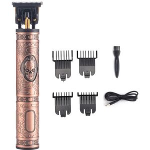 Professionele Elektrische Tondeuse Mannen T-Blade Carving Metal Trimmer Kapper Grooming Kit Oplaadbare Kapsel Machine