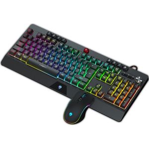 Usb Bedrade Gaming Toetsenbord En Muis Set Combo Lichtgevende Ergonomisch Toetsenbord Muis Regenboog Backlight Antislip Sweat-Proof