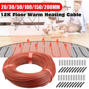 12K Lage Kosten Carbon Warme Vloer Kabel Carbon Fiber Verwarming Draad Elektrische Hotline Infrarood Verwarming Kabel 200/150/100/50/30/20M