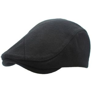 Outfly winter wol baret voor mannen klassieke mannen platte pet warm hoofd effen cap