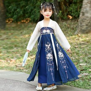 Oude Chinese Kostuum Kids Chiffon Borduren Phoenix Fee Prestaties Jurk Kinderen Chinese Folk Dans Kostuum Voor Meisjes