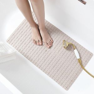 Dikte Pvc Badkamer Anti-Slip Mat Bad Douche Mat Vloer Kussen Bad Mat Massage Mat Met Zuignap, afvoer Gat