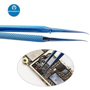 Precisie Titanium Legering Pincet Rvs Rechte Gebogen Pincet Pcb Solderen Telefoon Vingerafdruk Reparatie
