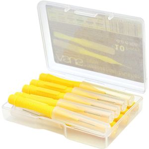 1 Set Van 10 Stuks Interdentale Borstels Tussen Tanden Floss Pick Zorg Borstels (Geel)