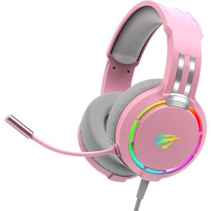 Havit Gamer Headset Met Microfoon Professinal Hd Microfoon &amp; Surround Super Base Rgb Backlight Pc Bedrade Gaming Hoofdtelefoon