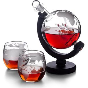 Whisky Karaf Wijn Fles Globe Whisky Karaf Wijn Beluchter Glas Wijn Alcohol Wodka Drank Dispenser Schenker Water Decanter