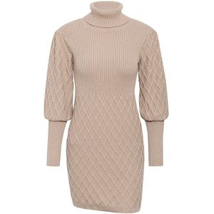 Simplee Coltrui Lange Kabel Gebreide Vrouwen Trui Jurk Vintage Herfst Winter Lantaarn Mouw Vrouwelijke Uitloper Jurken