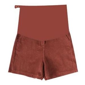 Lente Zwangere Vrouwen Corduroy Shorts Losse Straight Wijdbeens Buik Broek Plus Size Moederschap Korte Broek Zakken