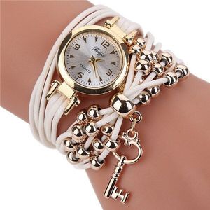 vrouwen Horloge Armband Horloge Dames Mode vrouwen Horloges Lederen Cirkel Band Gold Dial Quartz Horloges reloj mujer