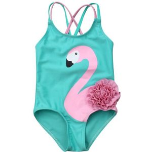 Meisjes Badmode Meisje Badmode Flamingo Print Een Stuk Bikini Badpak Beachwear Bloemen Meisjes Badpak Zwemmen Pak