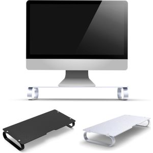 Besegad Aluminiumlegering Computer Laptop Monitor Dock Stand Riser Bureau Organizer Voor Apple Imac Macbook Televisie Projector