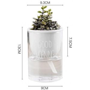 Automatisch Sproeisysteem Keramische Vetplant Bloempot Met Glas Water Container Duurzaam Creatived Huis Tuin Gadget Decoratie