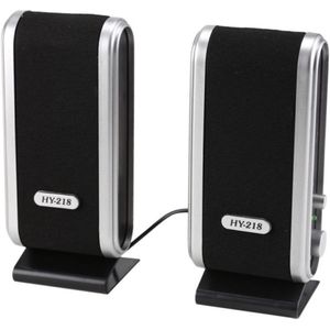 LESHP Draagbare Speaker voor computer HY-218 Draagbare USB Stereo Soundbox Muziek Speakers Voor Desktop Portable Speakers bass shock