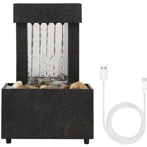 Geplaveide Zen Meditatie Met Ledlight Ornament Rustgevende Desktop Fontein Indoor Waterval Miniatuur Woonkamer Home Decor