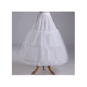 Bruids Trouwjurk Rok Gevoerd 3-ringen 1-layer Gaas Rok Voering Elastische Koord Riem Verstelbare Lange Slip petticoat E15E