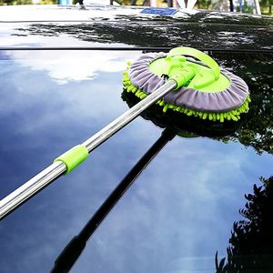 2 In1 Verstelbare Telescopische Zachte Autowasseretteborstel Zorg Mop Voor Wassen Uw Auto Vrachtwagen Rv Car Care Onderhoud Accessoires