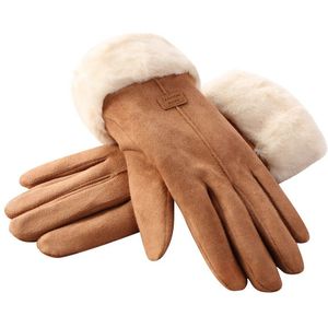Vrouwen Winter Handschoenen Dames Meisjes Outdoor Warmte Volledige Vinger Gevoerd Rijden Handschoen #35