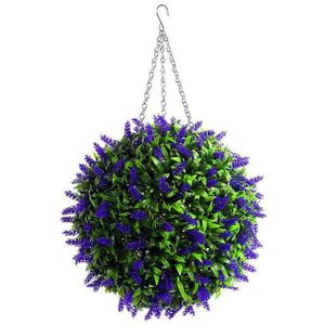 Opknoping Topiary Bal Lavendel Kunstmatige Tuin Bloem Plant Decor Mand 25Cm